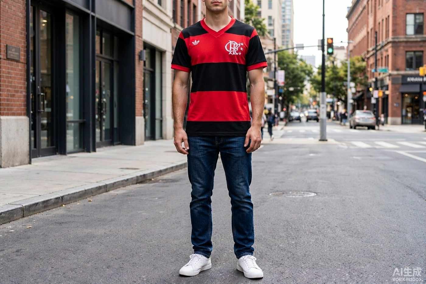 1981 Flamengo Shirt styled casually with jeans — outfit inspiration