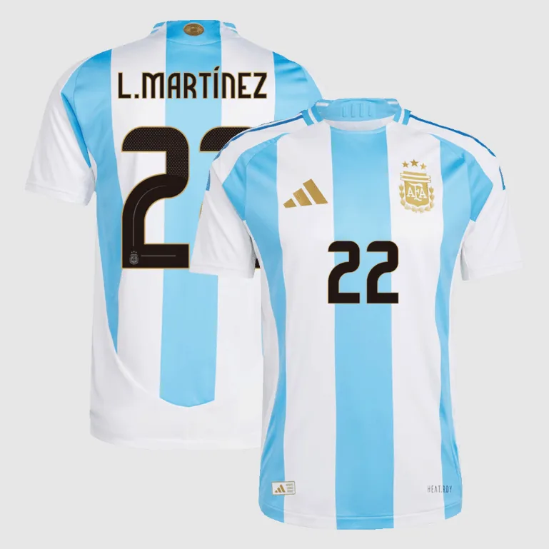 L MARTÍNEZ #22 Argentina Home Authentic