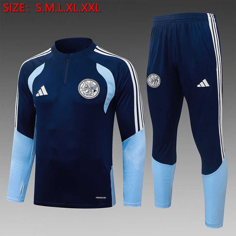 2026/27 Ajax Royal Blue Half-Zip Training Top real studio photo 1
