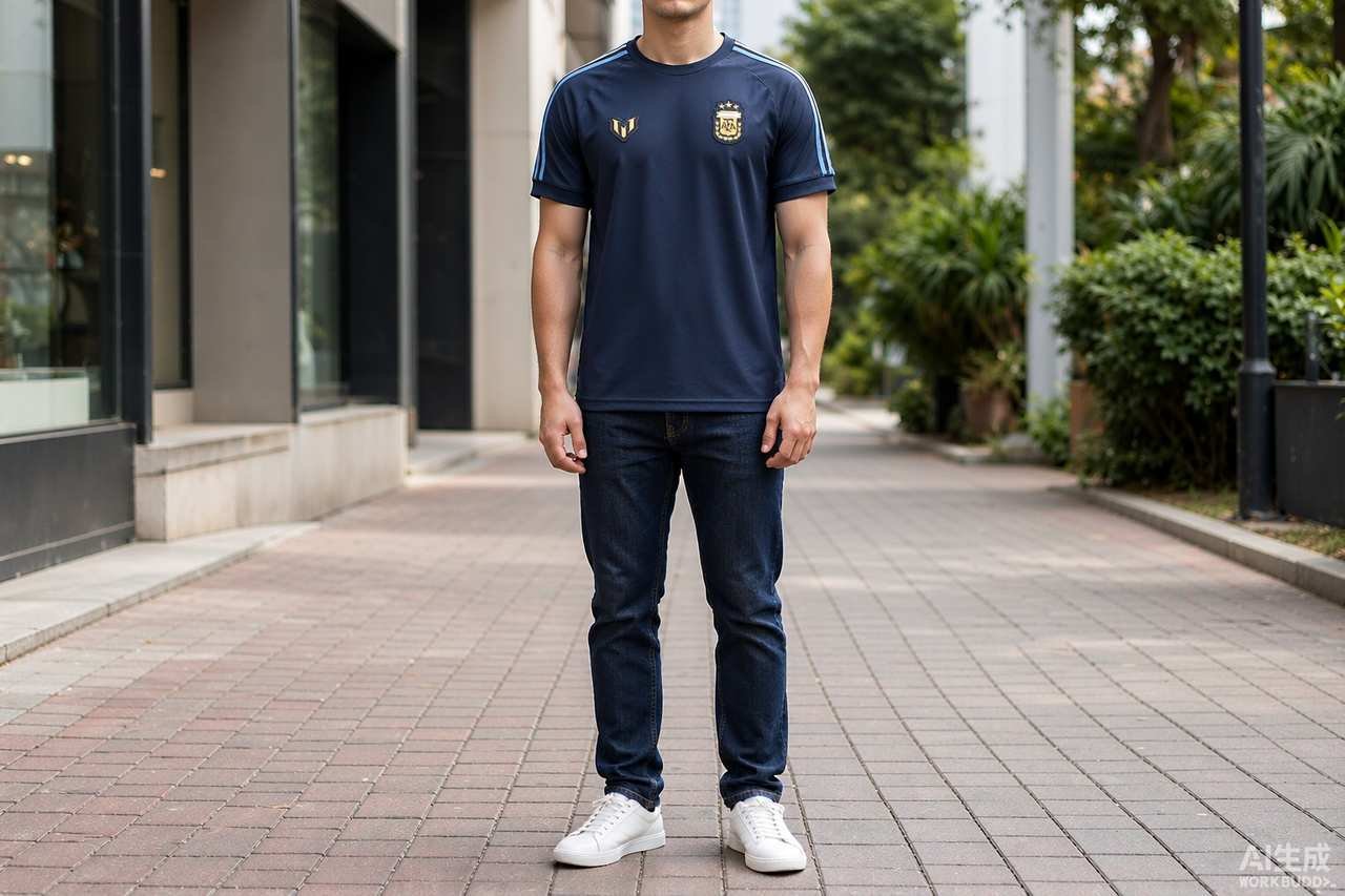 2026/27 Argentina Casual Shirt styled casually with jeans — outfit inspiration