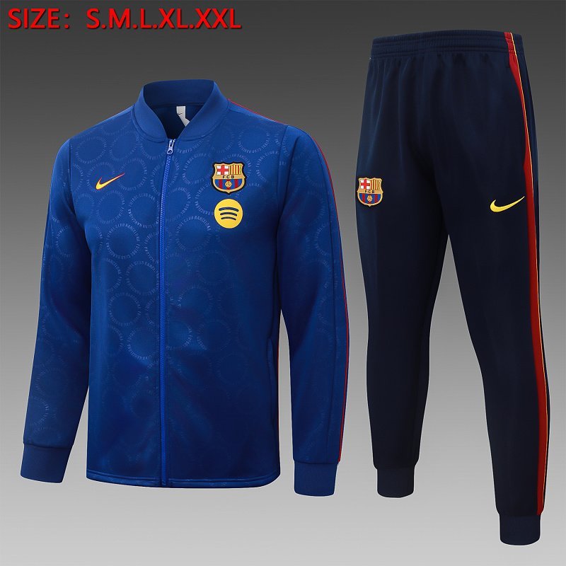 2026/27 Barcelona Multi Blue Zip Training Jacket real studio photo 1