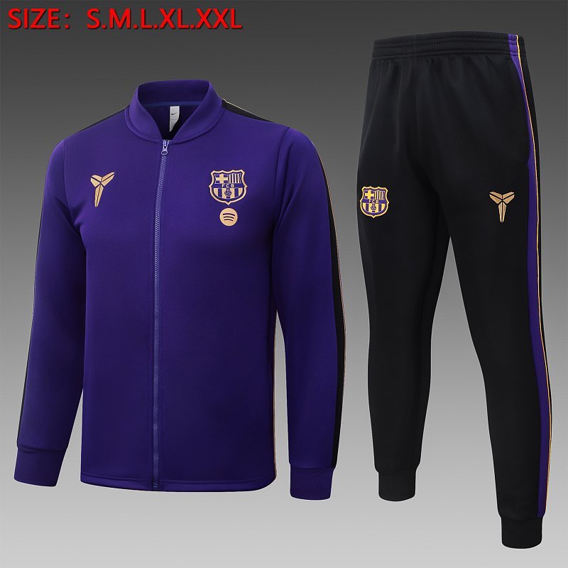 2026/27 Barcelona Purple Zip Training Jacket real studio photo 1
