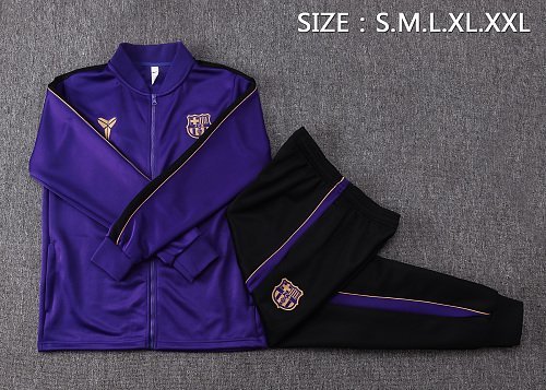 2026/27 Barcelona Purple Zip Training Jacket real studio photo 2