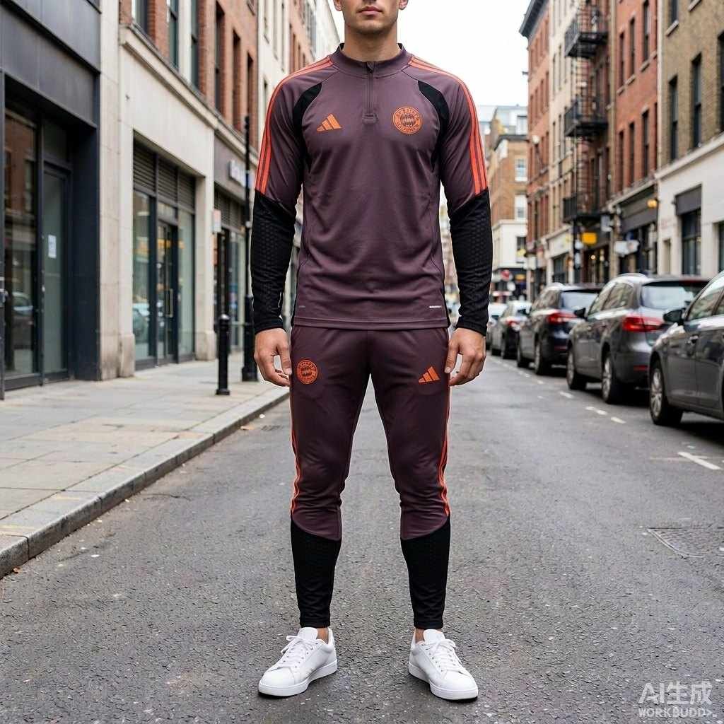 2026/27 Bayern Munich Grey/Purple Half-Zip Training Top styled casually with jeans — outfit inspiration