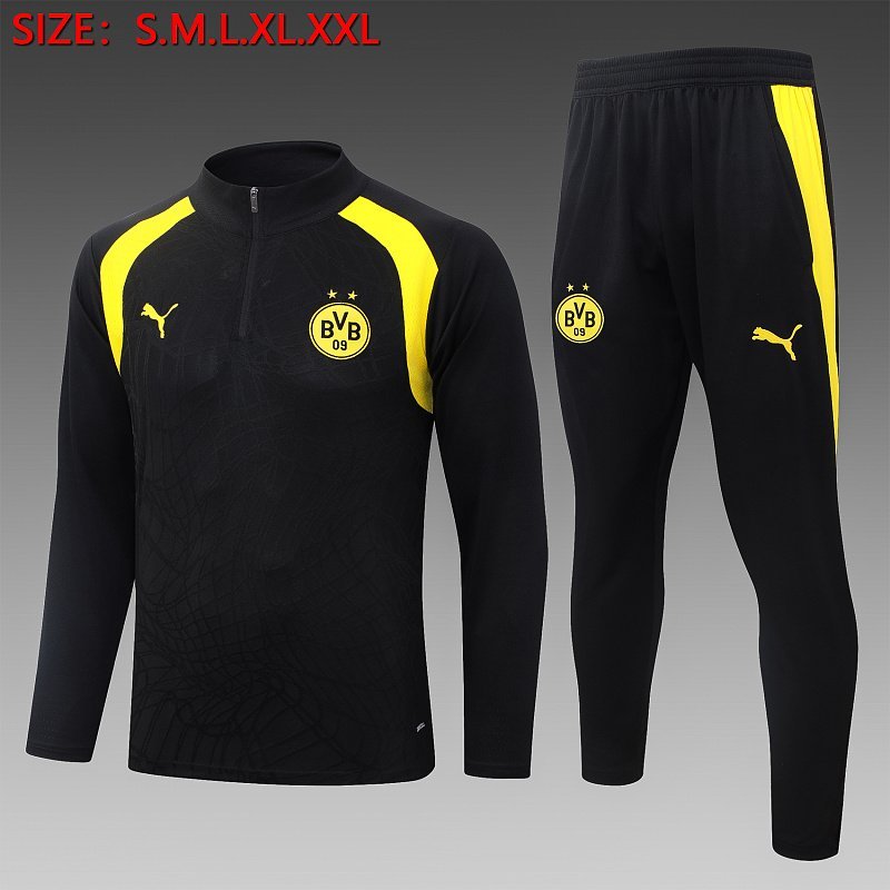 2026/27 Borussia Dortmund Black Half-Zip Training Top real studio photo 1