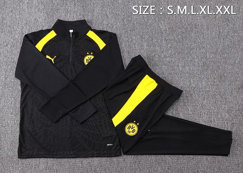 2026/27 Borussia Dortmund Black Half-Zip Training Top real studio photo 2