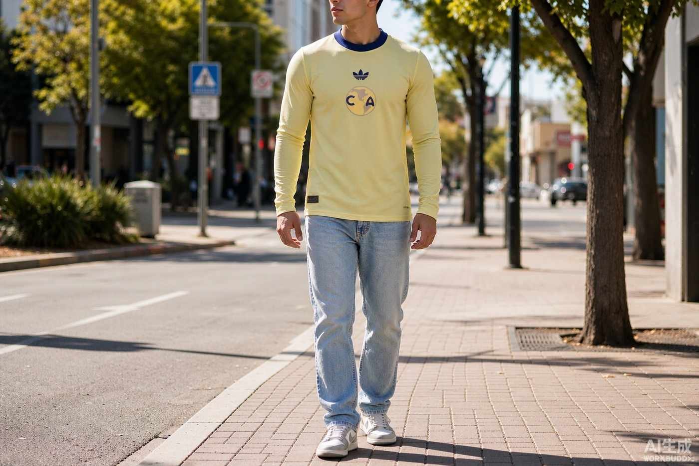 2026/27 Club America Anniversary Long Sleeve styled casually with jeans — outfit inspiration