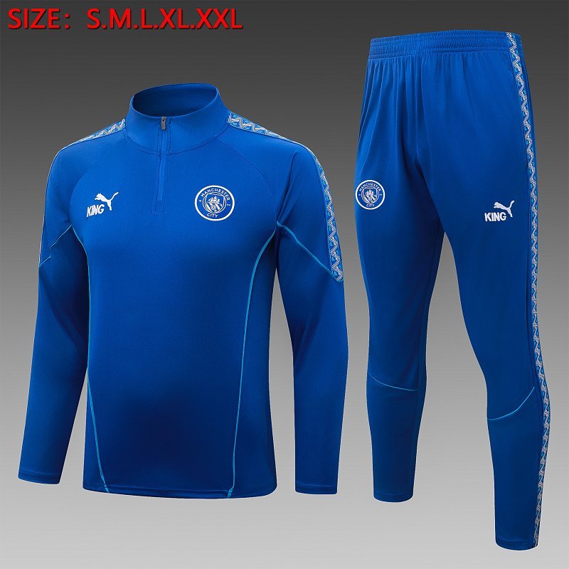 2026/27 Manchester City Multi Blue Half-Zip Training Top real studio photo 1