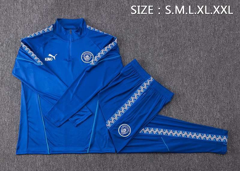 2026/27 Manchester City Multi Blue Half-Zip Training Top real studio photo 3