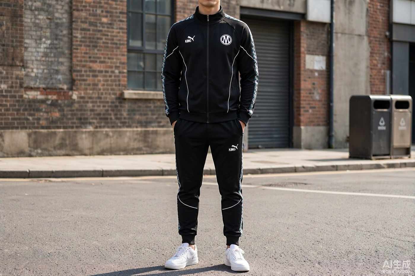 2026/27 Marseille Black Zip Training Jacket styled casually with jeans — outfit inspiration