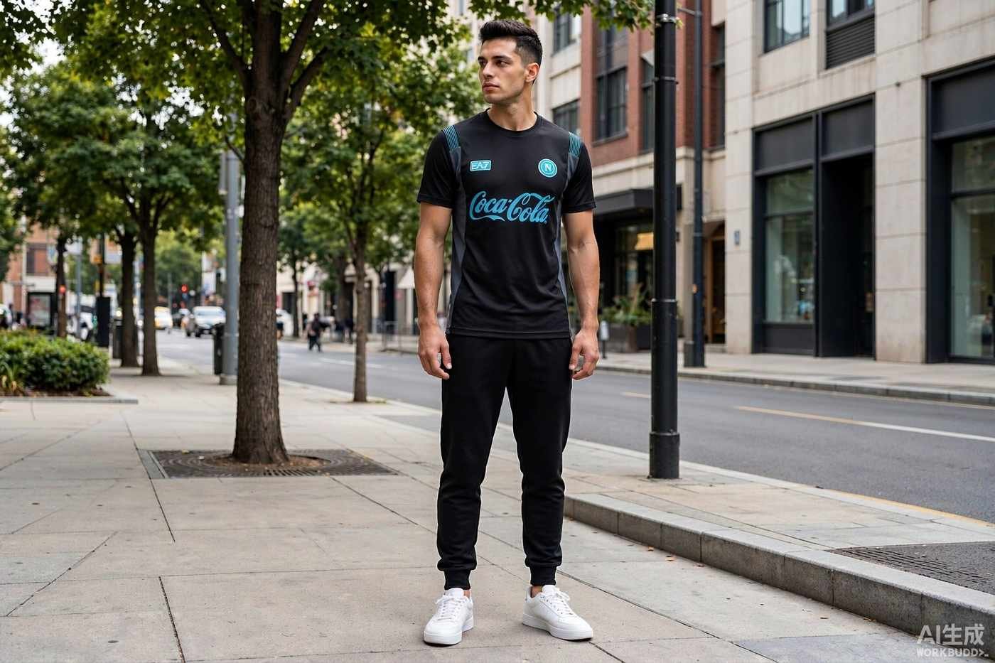 2026/27 Napoli Black Short Sleeve styled casually with jeans — outfit inspiration