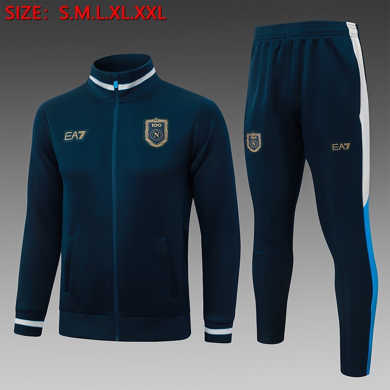 2026/27 Napoli Dark Navy Zip Training Jacket real studio photo 1