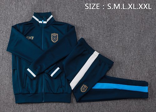 2026/27 Napoli Dark Navy Zip Training Jacket real studio photo 2