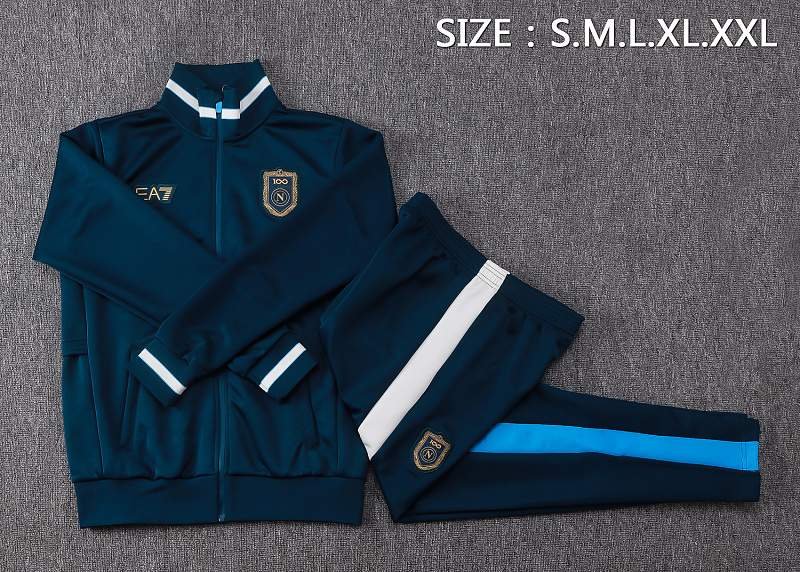 2026/27 Napoli Dark Navy Zip Training Jacket real studio photo 3