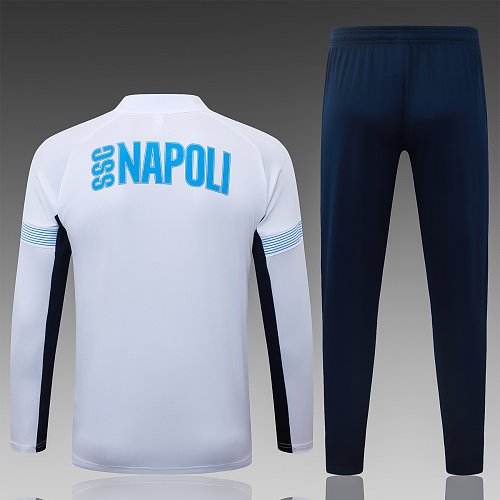 2026/27 Napoli White Half-Zip Training Top real studio photo 2