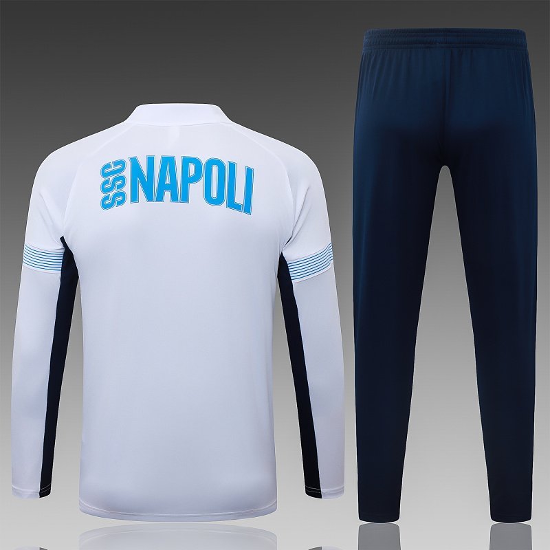 2026/27 Napoli White Half-Zip Training Top real studio photo 3