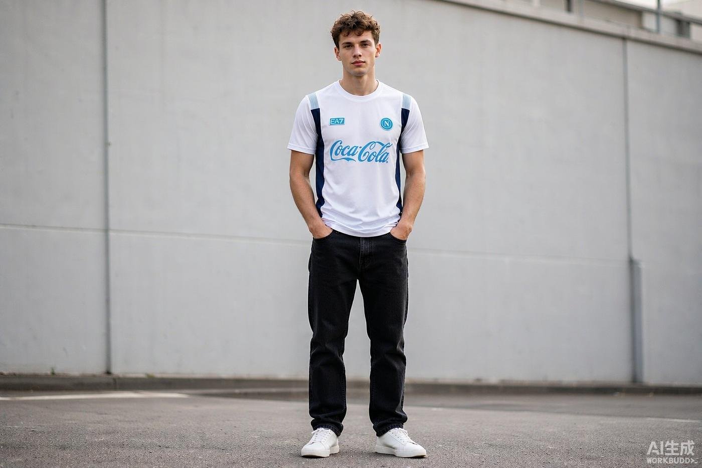 2026/27 Napoli White Short Sleeve styled casually with jeans — outfit inspiration