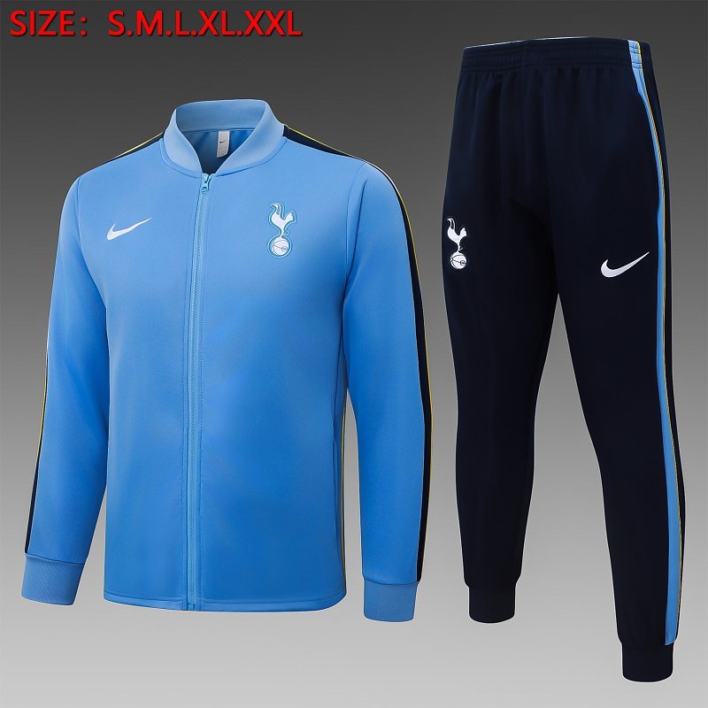 2026/27 Tottenham Hotspur Light Blue Zip Training Jacket real studio photo 1