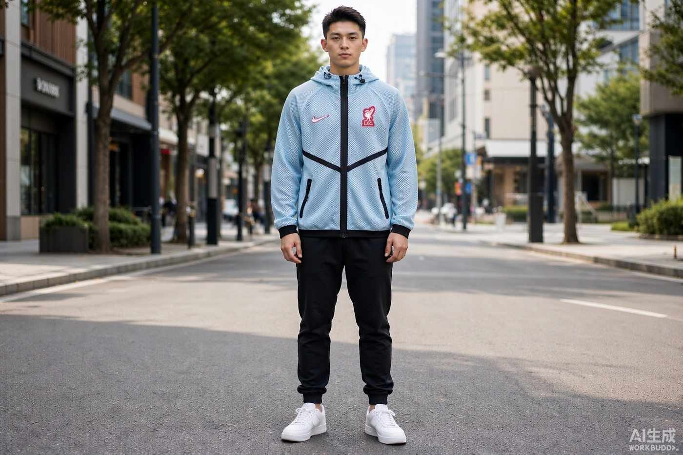 2026 Liverpool Light Blue Pre-Match Top styled casually with jeans — outfit inspiration