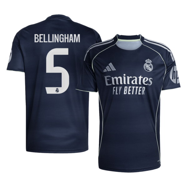 BELLINGHAM #5 Real Madrid Away Soccer Jersey 2025/26