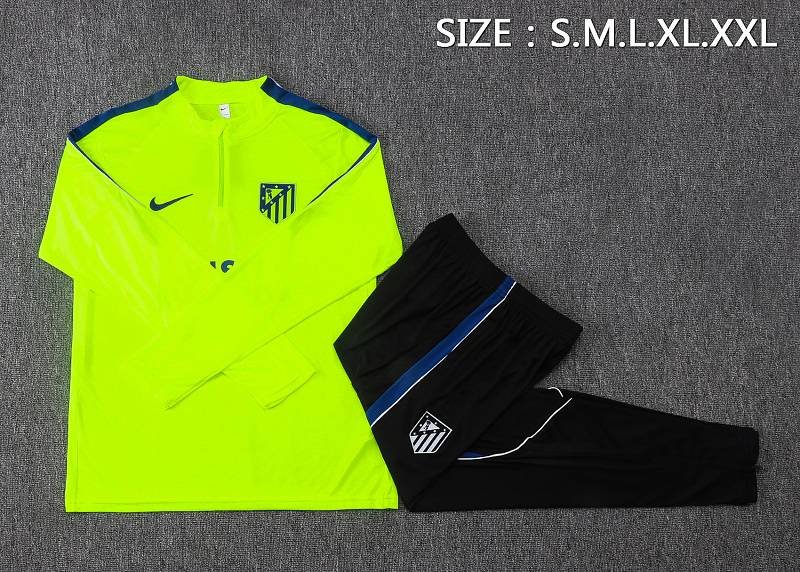 Atletico Madrid Neon Green Half-Zip Training Top real studio photo 3