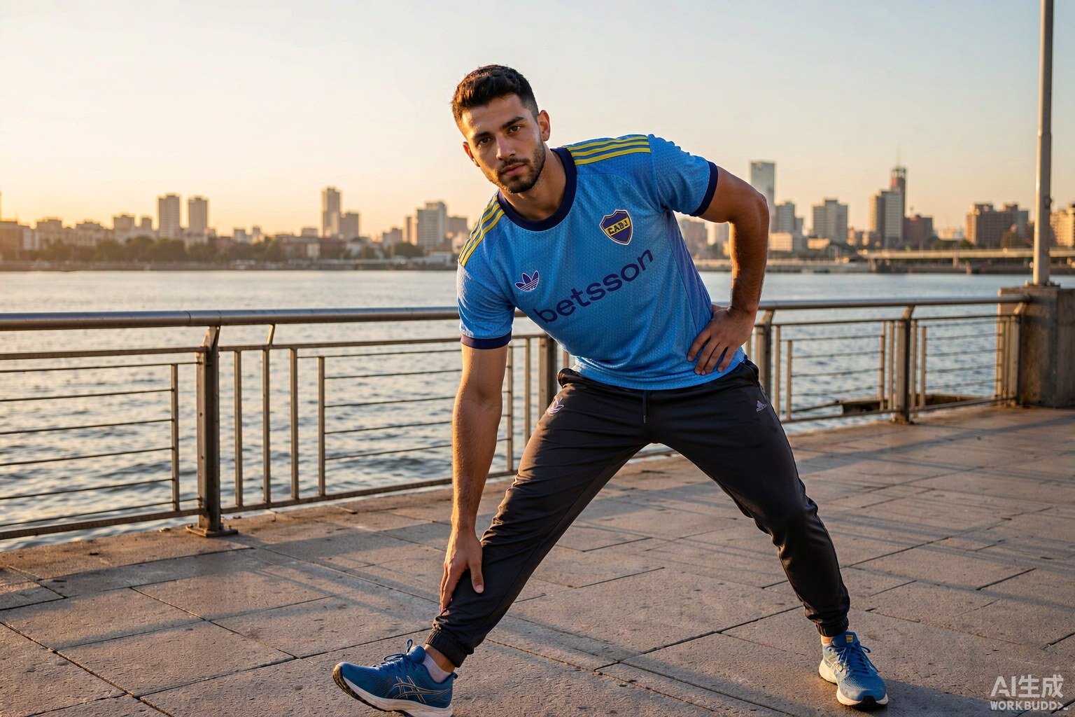 2026/27 Boca Juniors Blue Training Top styled casually with jeans — outfit inspiration
