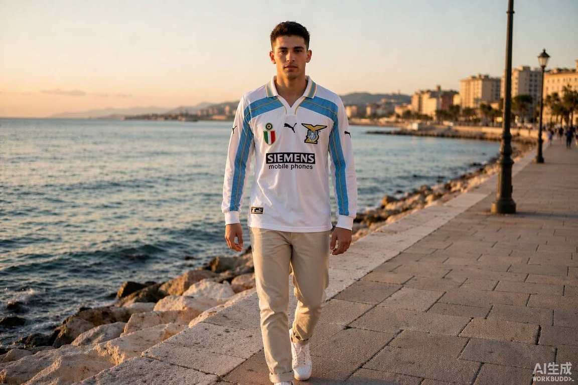 2000 Lazio Away Long Sleeve styled casually with jeans — outfit inspiration